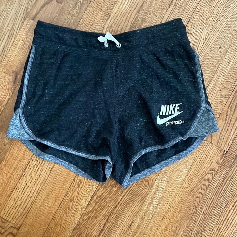 Charcoal and gray cotton Nike shorts.  Size small.